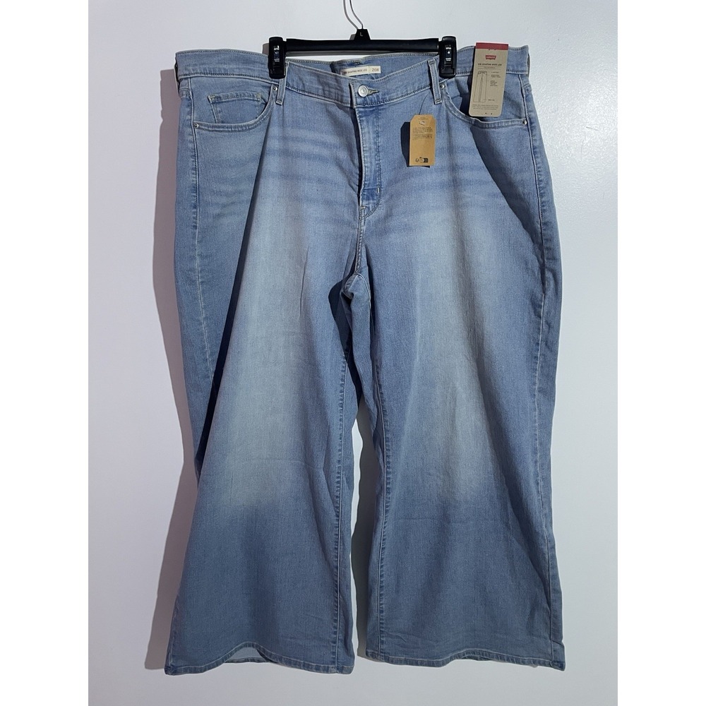 Levi's 318 Shaping Wide Leg Jeans Womens 26w Casual Boho Festival Comfort